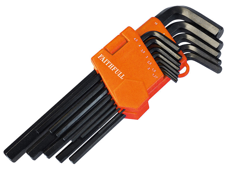 Long Arm Hex Key Set, 13 Piece (1.3-10mm), Faithfull