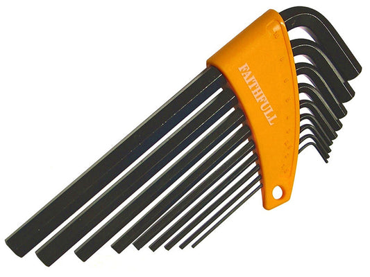 Long Arm Hex Key Set, 9 Piece (1.5-10mm), Faithfull