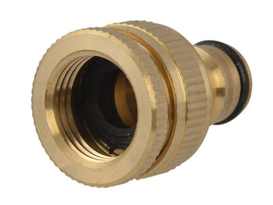 Brass Dual Tap Connector 12.5-19mm (1/2 - 3/4in), Faithfull