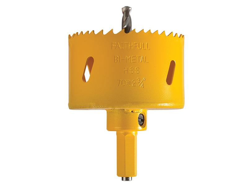 Soffit Cutter Holesaw 70mm One Piece, Faithfull