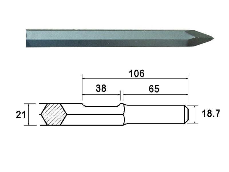 Kango Shank Point 380mm (914112), Faithfull