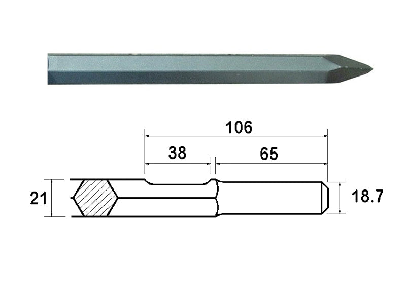 Kango Shank Point 450mm (914113), Faithfull