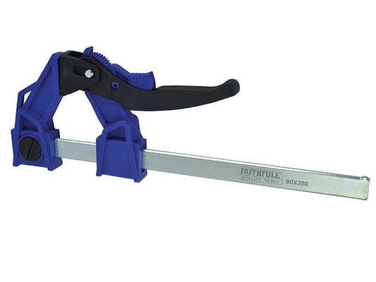 Heavy-Duty Lever Clamp Capacity 200mm, Faithfull