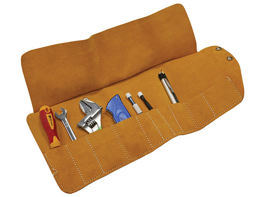 10 Pocket Leather Tool Roll 48 x 27cm, Faithfull