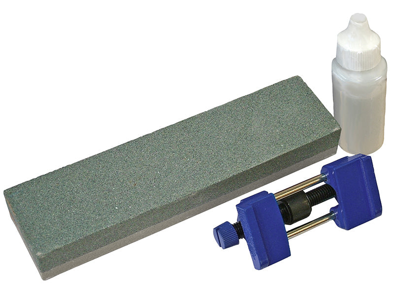 Oilstone 200mm & Honing Guide Kit, Faithfull