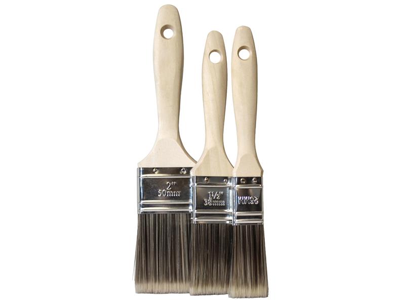 Tradesman Synthetic Paint Brush Set, 3 Piece, Faithfull