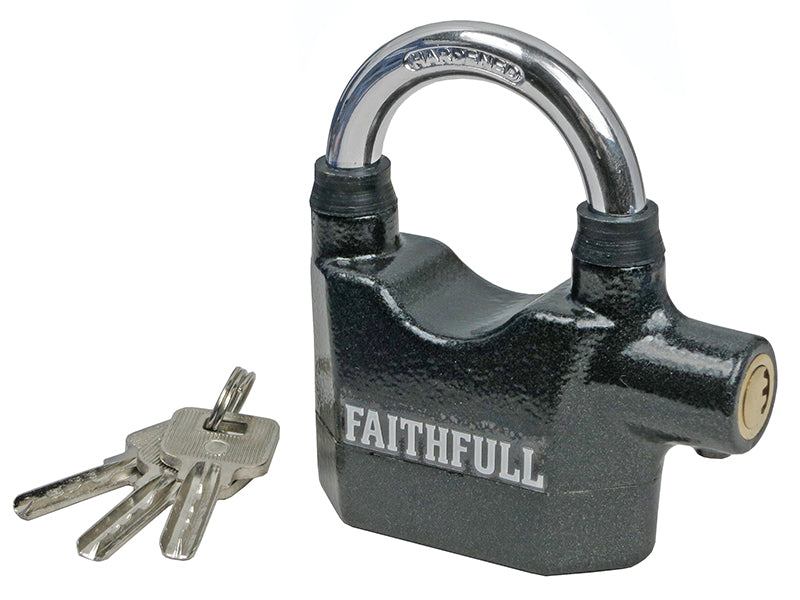 Padlock with Security Alarm 70mm, Faithfull