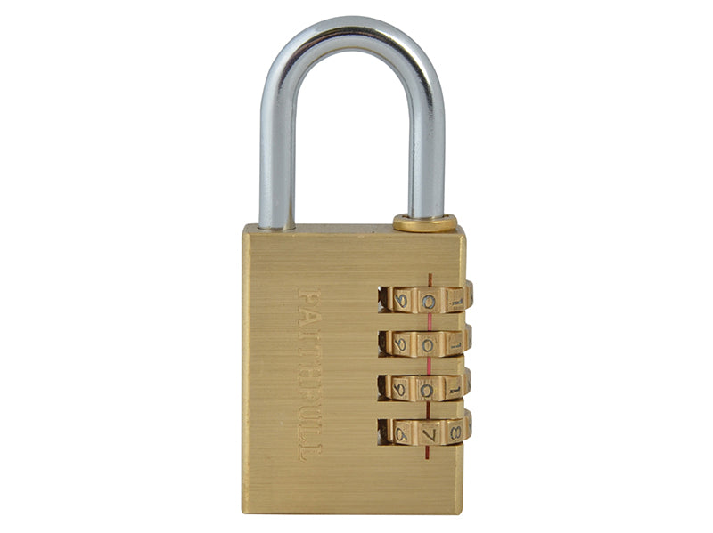 Brass Combination Padlock 38mm, Faithfull