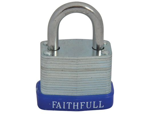 Laminated Steel Padlock 30mm 3 Keys, Faithfull