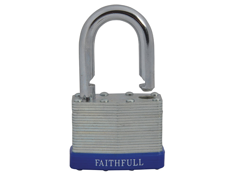 Laminated Steel Padlock 50mm 3 Keys, Faithfull