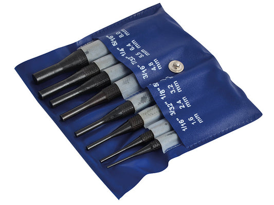 Round Head Parallel Pin Punch Set, 8 Piece, Faithfull