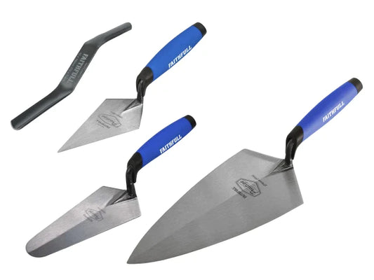 Prestige Professional Brick Trowel Set, 4 Piece, Faithfull