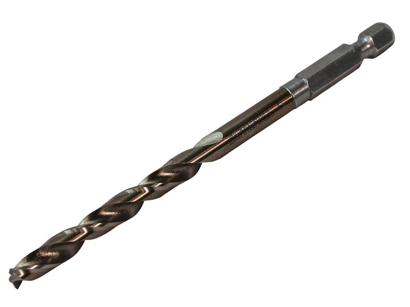 HSSE M35 Cobalt Quick-Change Impact Drill Bit 4.0mm OL:91mm WL:43mm, Faithfull