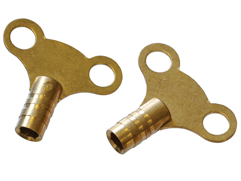 Radiator Keys - Brass (Pack of 2), Faithfull