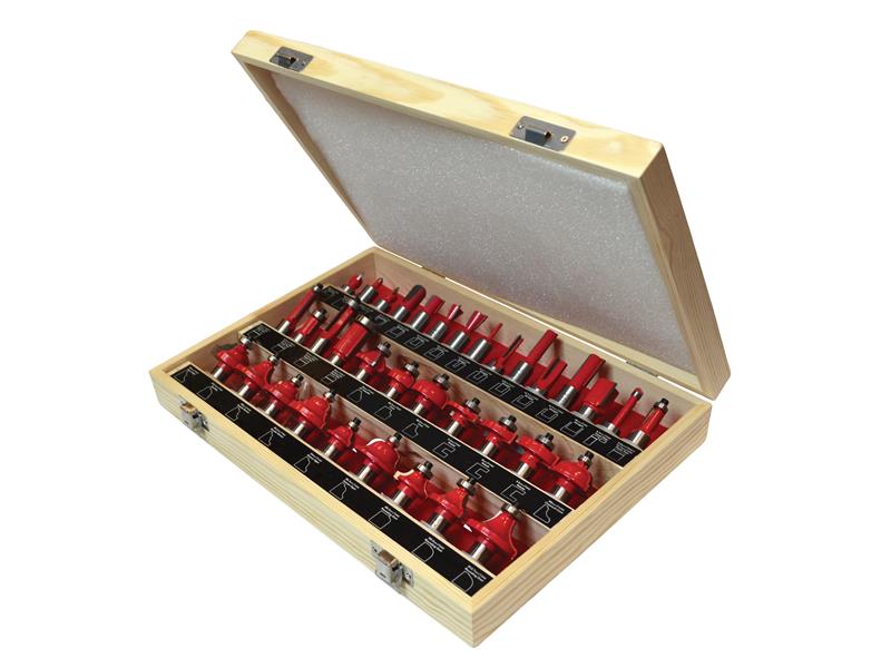 1/2in TCT Router Bit Set, 35 Piece, Faithfull