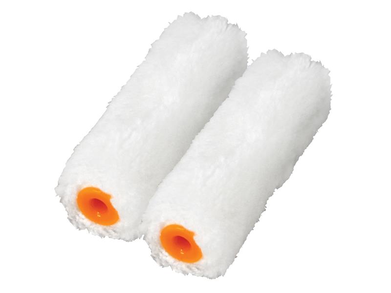 Medium Pile Mini Roller Refills 100mm (4in) Pack of 2, Faithfull