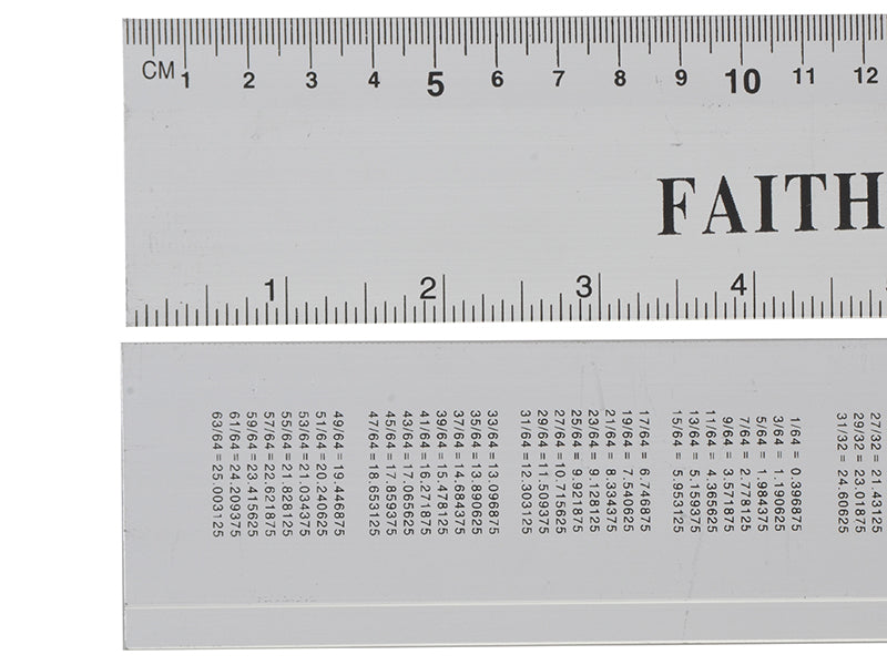 Aluminium Rule 300mm / 12in, Faithfull