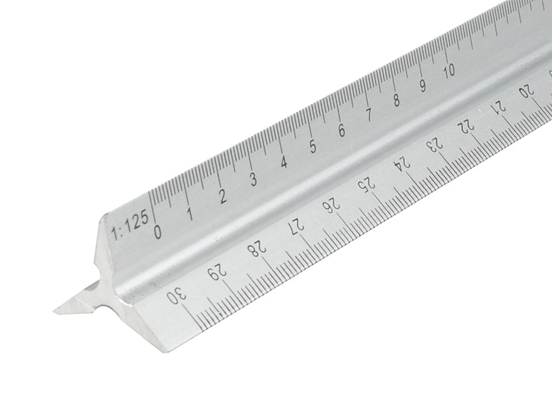 Aluminium Triangle Scale Rule 300mm, Faithfull