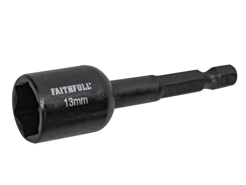 Magnetic Impact Nut Driver 13mm x 1/4in Hex, Faithfull