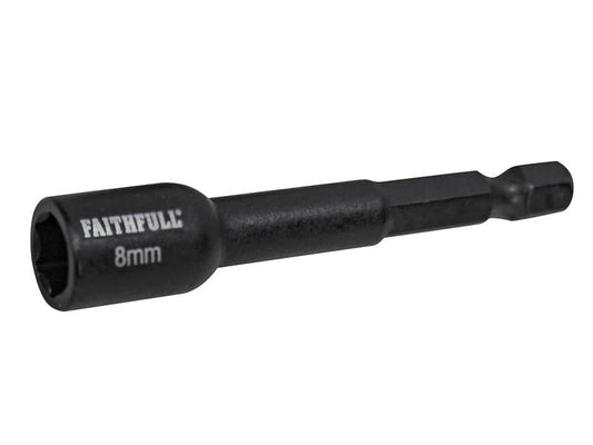 Magnetic Impact Nut Driver 8mm x 1/4in Hex, Faithfull