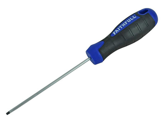 Soft Grip Screwdriver Flared Slotted Tip 5.5 x 100mm, Faithfull