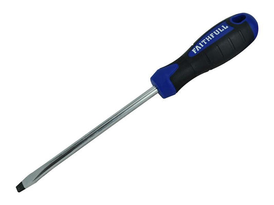 Soft Grip Screwdriver Flared Slotted Tip 6.5 x 125mm, Faithfull