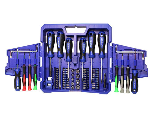 Fold Out Screwdriver & Bit Set, 63 Piece, Faithfull