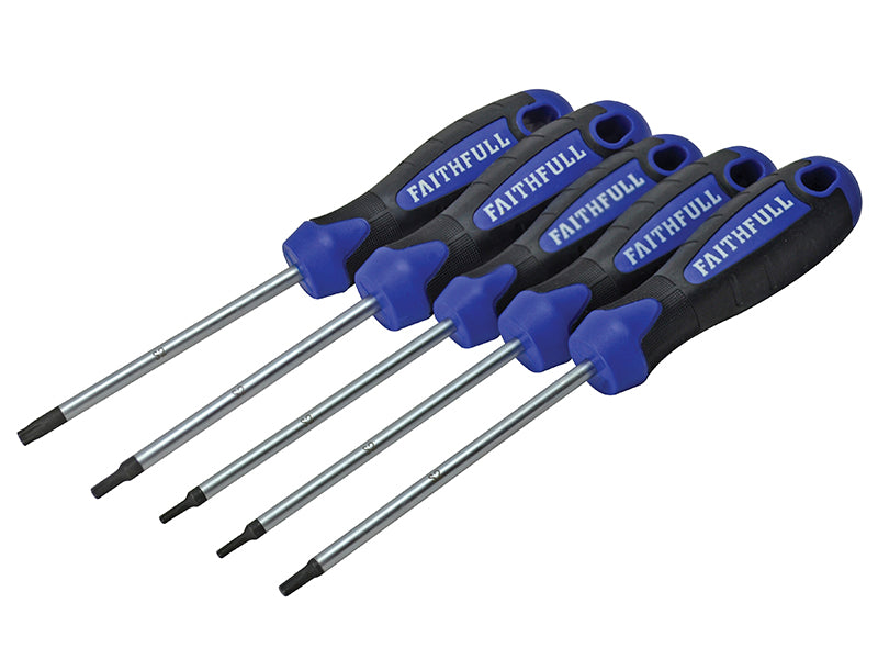 Star (Torx) Head Screwdriver Set, 5 Piece, Faithfull