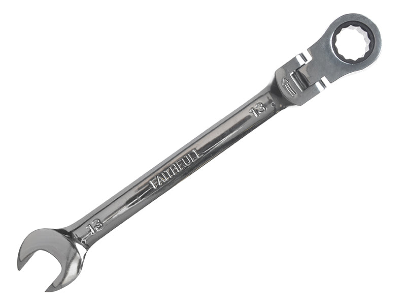 Ratchet Combination Spanner Flex Head CV 13mm, Faithfull