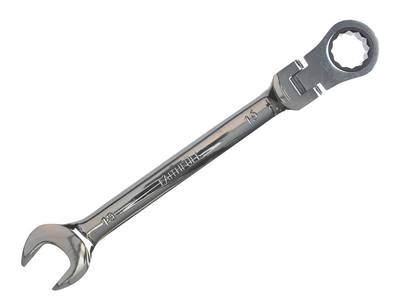 Ratchet Combination Spanner Flex Head CV 19mm, Faithfull