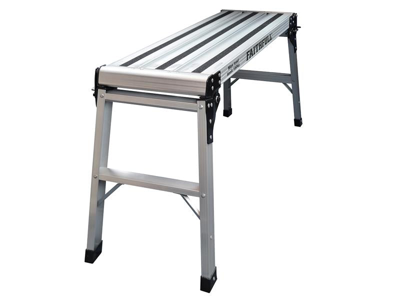 Fold Away Step Up Aluminium L100 x H52 x W30cm, Faithfull