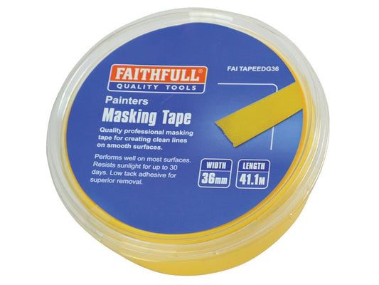 Edge Masking Tape 36mm x 41.1m, Faithfull