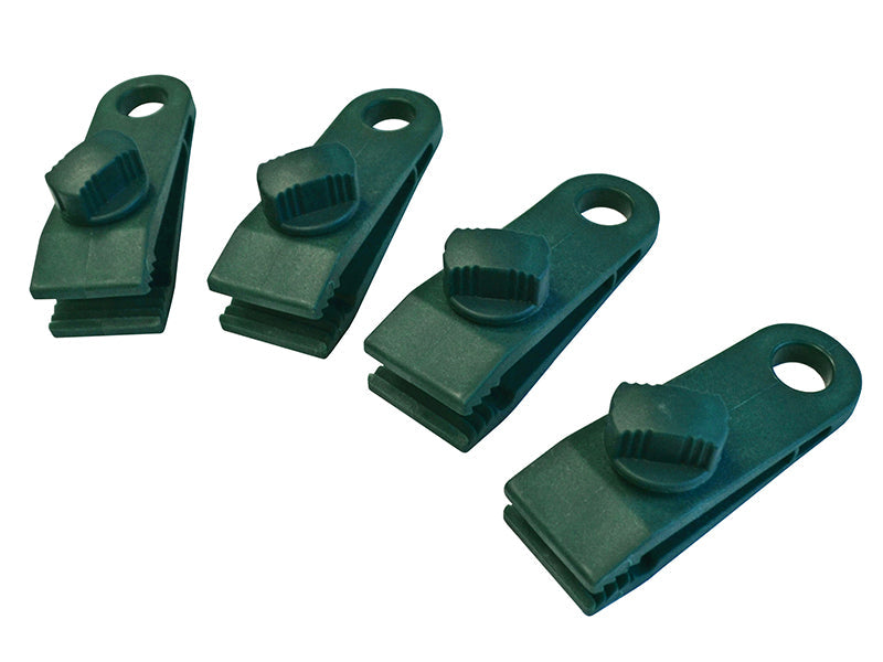 Tarpaulin Clips - Set of 4, Faithfull