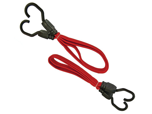 Flat Bungee Cord 76cm (30in) Red 2 Piece, Faithfull