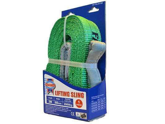 Lifting Sling Green 2 Tonne 60mm x 3m, Faithfull