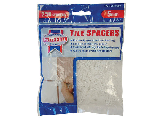 Tile Spacer Long Leg 5mm (Bag 250), Faithfull