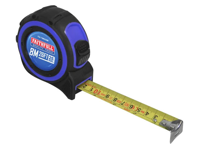 Trade Tape Measure 8m/26ft (Width 25mm), Faithfull