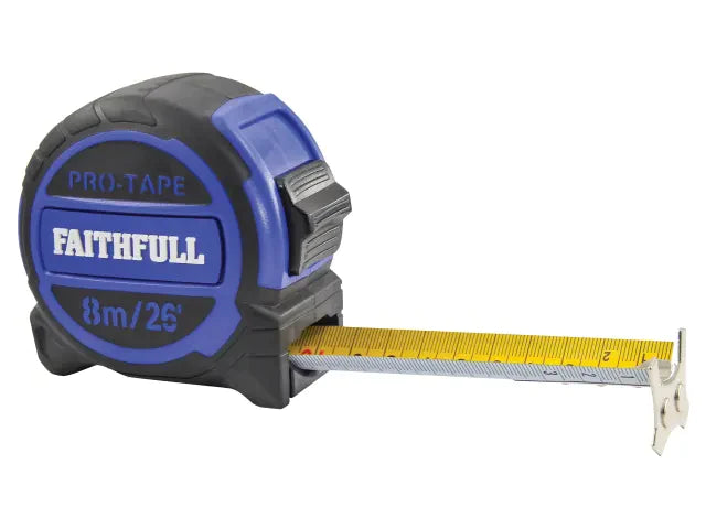 Pro Tape Measure 8m/26ft (Width 32mm), Faithfull