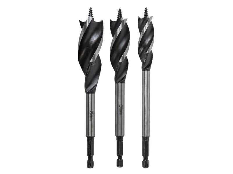 Tri-Point Speed Auger Bit Set, 3 Piece, Faithfull