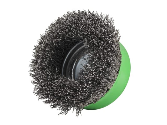 X-LOCK Wire Cup Brush 75mm M14x2, 0.30mm Stainless Steel Wire, Faithfull