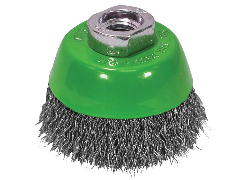 Wire Cup Brush 75mm M14x2, 0.30mm Stainless Steel Wire, Faithfull