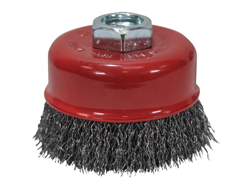 Wire Cup Brush 80mm M14x2, 0.30mm Steel Wire, Faithfull