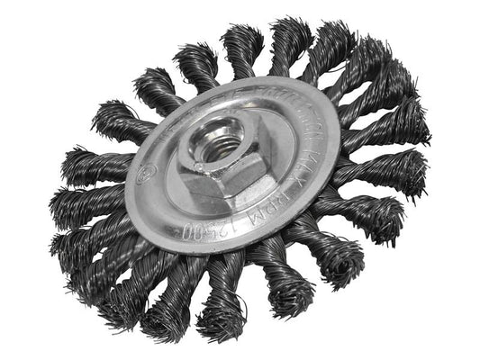 Circular Wire Brush 115 x 12mm M14x2 Bore, 0.35mm Wire, Faithfull