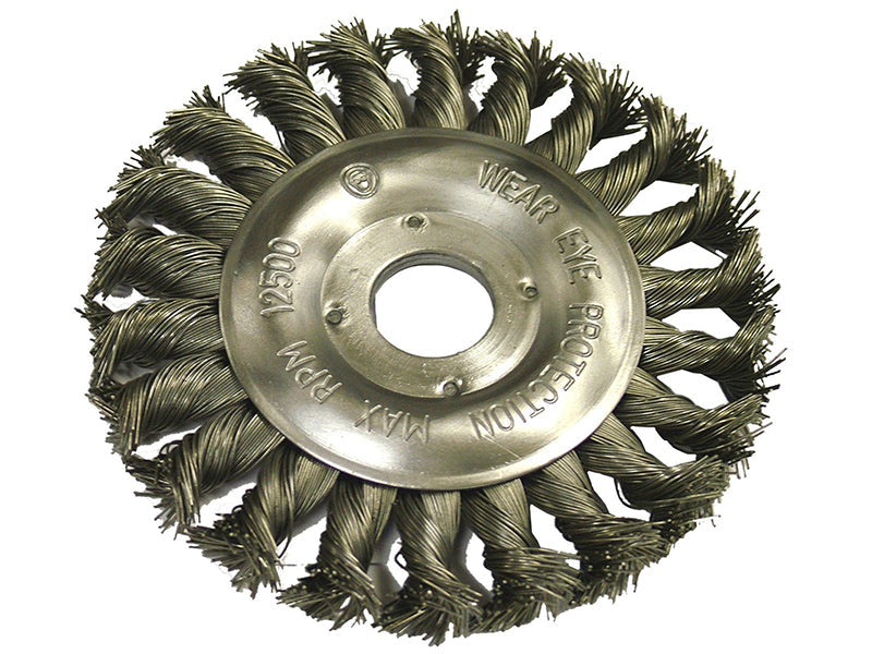 Circular Wire Brush 125 x 12mm 22.2mm Bore, 0.50mm Wire, Faithfull