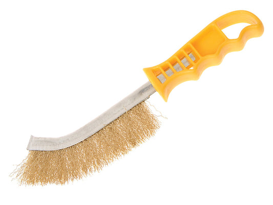 Wire Scratch Brush Brass Yellow Handle, Faithfull