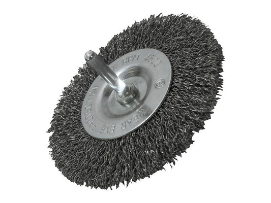 Wire Brush 100mm x 6mm Shank, 0.30 Wire, Faithfull