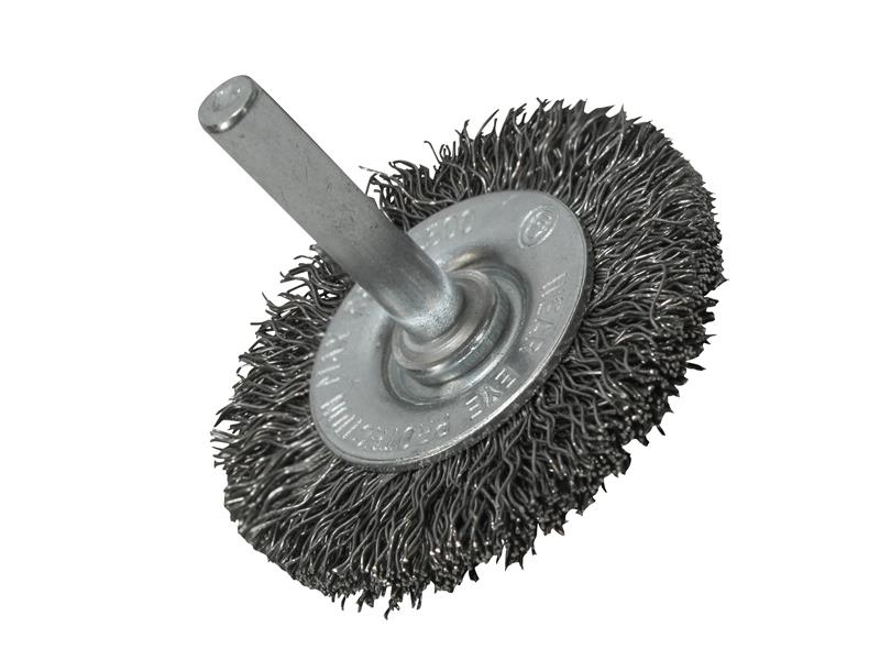 Wire Brush 50mm x 6mm Shank, 0.30 Wire, Faithfull