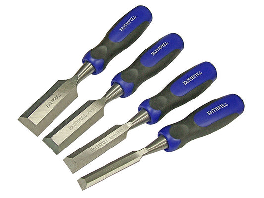 Bevel Edge Butt Chisel Set, 4 Piece, Faithfull