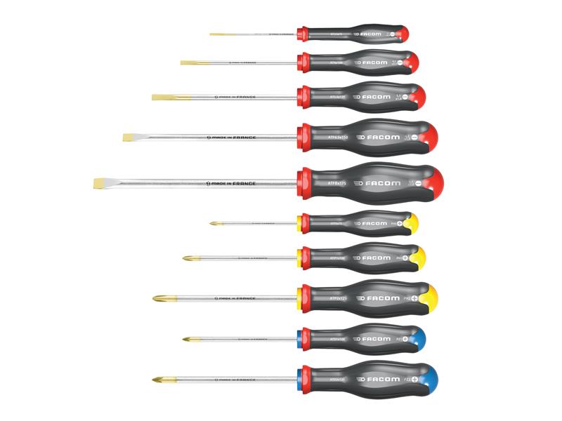 Protwist® Screwdriver Set, 10 Piece, Facom