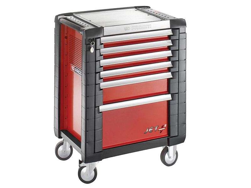 Jet.6M3 Roller Cabinet 6 Drawer Red, Facom